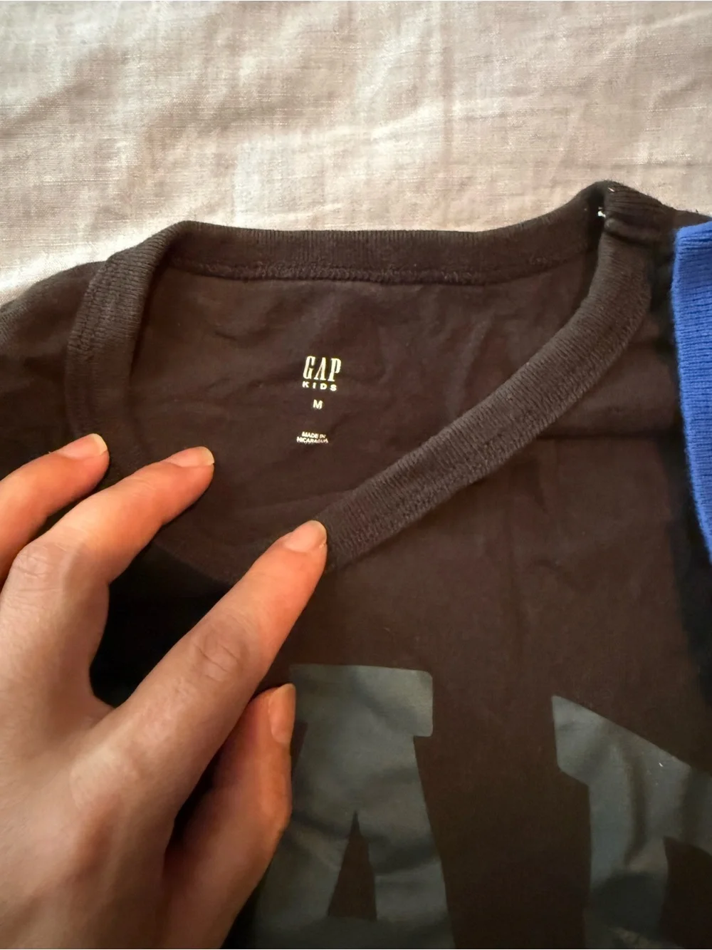 The Children's Place Royal Blue Polo and Black Graphic Tee Set